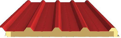 PU edge sealing rock wool roof panel